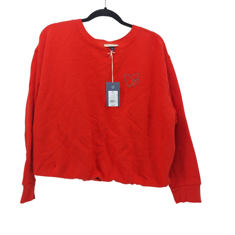 Universal Thread Red Sweater Heart Valentines Preppy XL